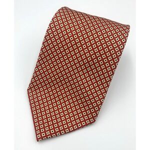 Brooks Brothers Makers‎ Men's Silk Tie Red White Black Floral Geometric 57.5"